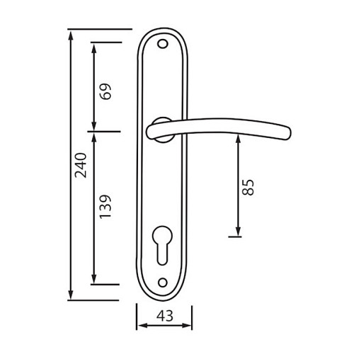 Ручки на планке SIBA Trio 85 матовый никель/хром - Фото №2