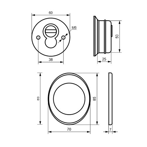 Протектор AZZI FAUSTO F23 ANT з юбкою 25 мм 85х70 хром  - Фото №5