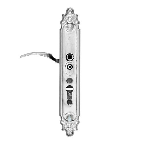 Ручки на планці з протектором ROSTEX Ozdobna R 85мм (38-45мм) хром матовий - Фото №3