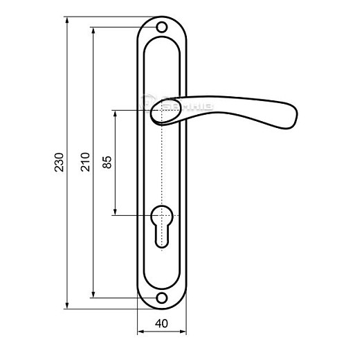 Ручки на планке IMPERIAL Kumru 85C SN/GP сатин/золото - Фото №3