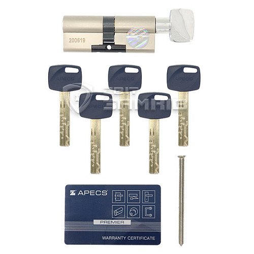 Циліндр APECS XR 90T (45*45T) нікель сатин - Фото №4