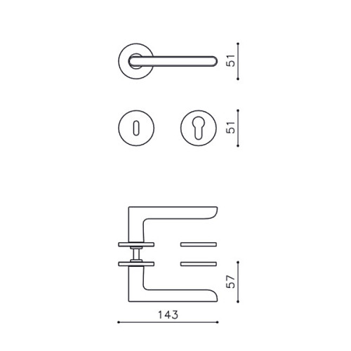 Ручки на розетте OLIVARI Lucy CR хром глянцевый - Фото №5