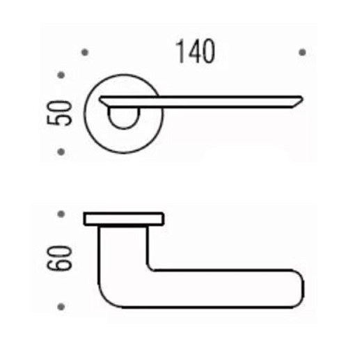 Ручки на розетте COLOMBO Slim FF11 (FF19BZG-FF13) хром - Фото №3