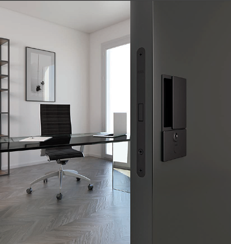 Ручки для міжкімнатних дверей AGB Wave PZ B300030093 чорний матовий - Фото №2