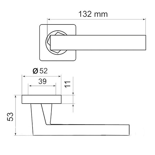 Ручки на розеті ARMADILLO Corsica (SQ-21) SN матовий нікель - Фото №3