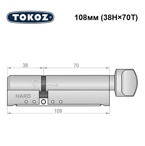 Цилиндр TOKOZ Pro400 108T (38H*70T) (H - закаленная сторона) никель матовый - Фото №8