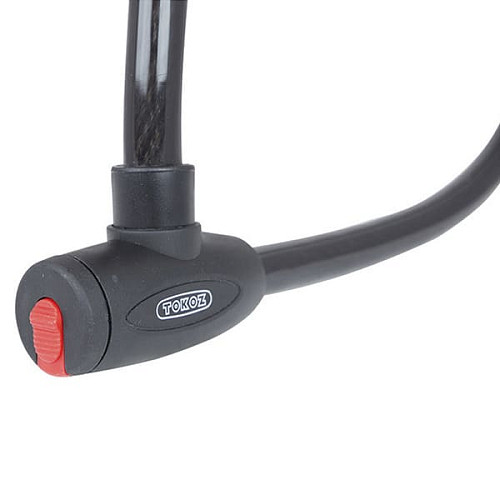 Замок для велосипеда TOKOZ Moto Black з тросом 100см 2 ключа - Фото №3
