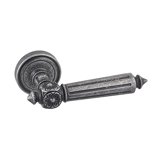 Ручки на розетте SIBA Rimini (R06) серебро античное матовое - Фото №3