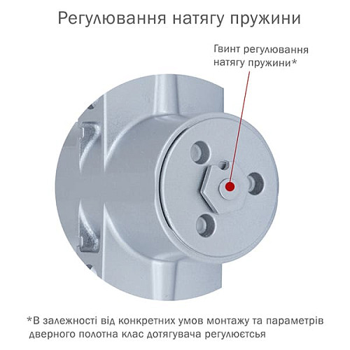 Доводчик RYOBI DS-4550 BC/DA STD с фиксацией до 200кг Серый - Фото №7