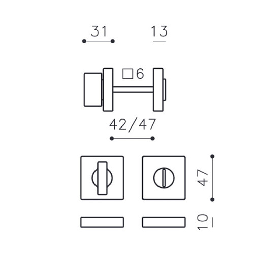 Вороток OLIVARI Space Q CO хром матовый - Фото №2