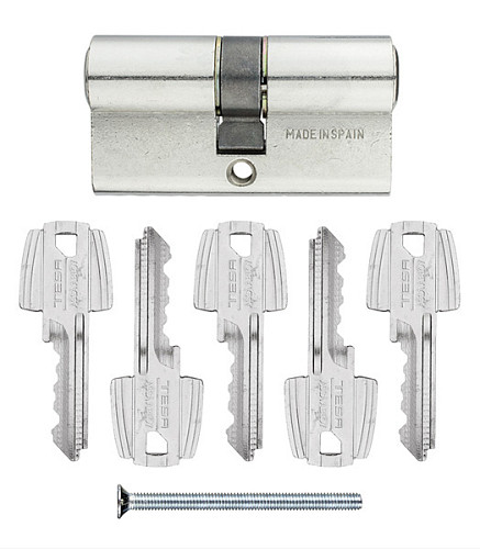 Циліндр TESA TE5 70 (30*40) нікель сатин 5 ключів - Фото №3