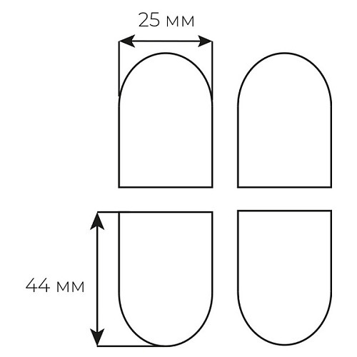 Комплект ковпачків AGB E302001222 для завісу Eclipse 3.0 антична бронза - Фото №2