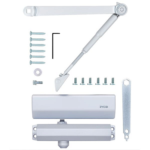Доводчик RYOBI DS-1554 STD с фиксацией до 80кг Серый - Фото №7