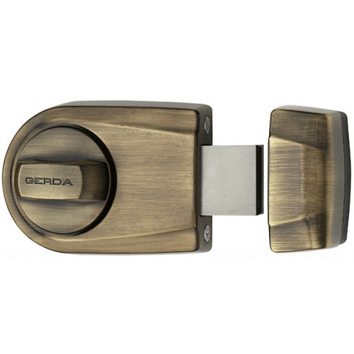Замок накладной GERDA ZG200S (BS50-60мм) латунь античная 4 ключа - Фото №3