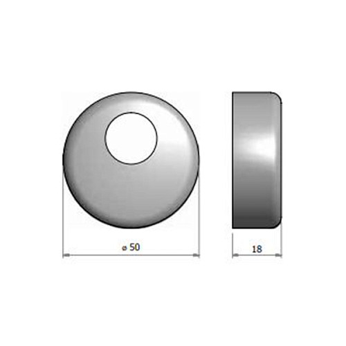 Крышка на протектор AZZI FAUSTO COP/CS матовый хром - Фото №2