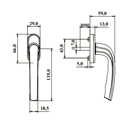 Ручка оконная ASTEX Titan WH белая - Фото №4