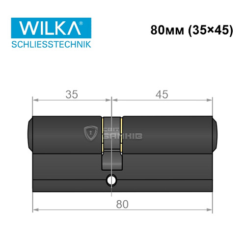 Циліндр WILKA 1400 A 80 (35*45) чорний - Фото №7