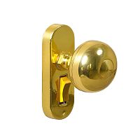 Ручка-кноб KLINKE ГАЛКА поворотная лакированная с фиксатором латунь