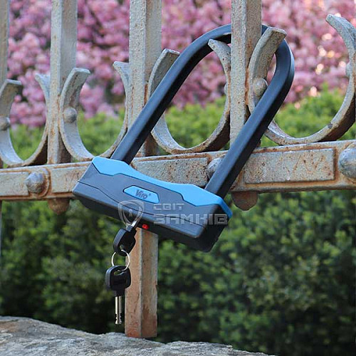 Замок для велосипеда VIRO Moto Sezione Black 180мм 2 ключа - Фото №10