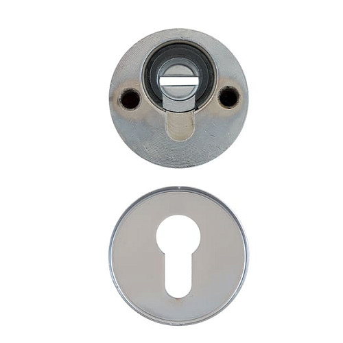 Механизм замка MUL-T-LOCK 415G двухсистемный (BS63 * 85мм) хром полиров. комплект + 2 протектора хром полированый - Фото №9