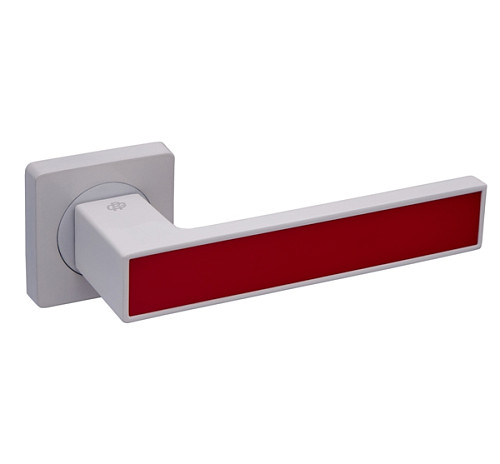 Ручки на розеті GAVROCHE Magnium AL-A1 WHITE/RED білий/червоний - Фото №2