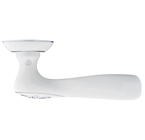 Ручки на розеті GAVROCHE Indium AL-A5 W/CP біла емаль/хром - Фото №3