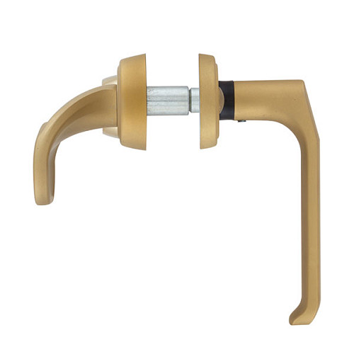 Ручки на планке с протектором ROSTEX Decor R 85мм (40-45мм) фиксированная-нажимная титан PVD сатин - Фото №4