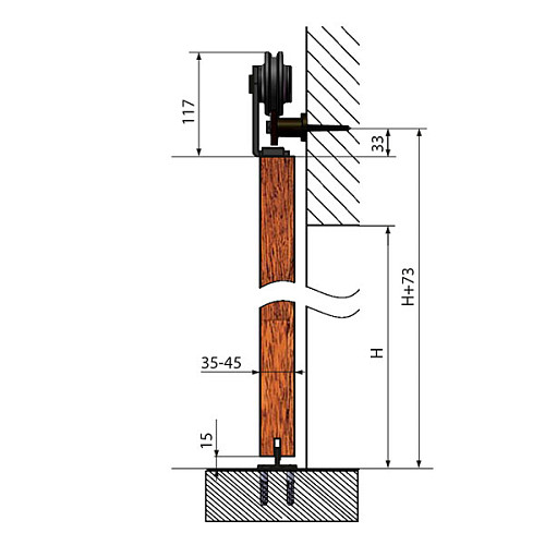 Розсувна система VALCOMP LN20 LUNA довжина 2 м на 1 полотно до 100 кг - Фото №9