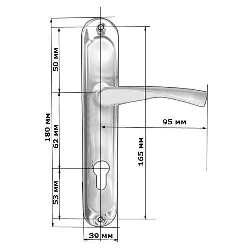 Ручки на планке AVERS HP-61,5.1023 AL AB бронза - Фото №2