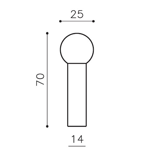 Стопор настенный дверной OLIVARI Stilo 123 CR хром глянцевый - Фото №2