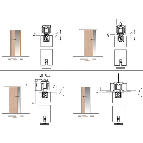 Розсувна система KOBLENZ 0600 довжина 2 м на 1 полотно до 80 кг з одностороннім дотягувачем - Фото №4