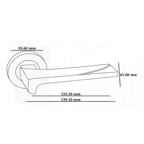 Ручки на розетте ORO/ORO Vertigo (16E) SCH матовый хром - Фото №3