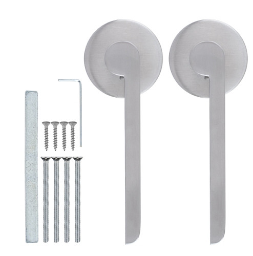 Ручки на розетте ROSTEX Solda ES53 нержавеющая сталь матовая - Фото №4