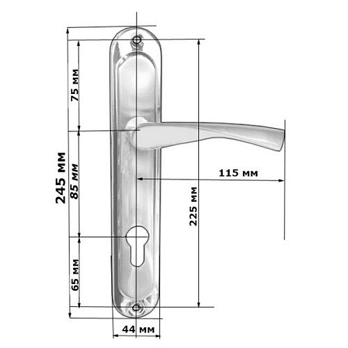 Ручки на планке KEDR 85.326-AL G золото - Фото №2