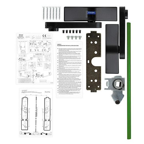 Ручка антипаника TESA LITE1E 908 для эвакуационного выхода black green черно-зеленый - Фото №6