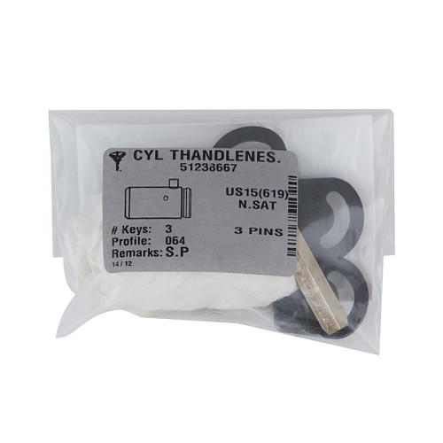 Мебельный замок MUL-T-LOCK T-Handle Classic никель сатин - Фото №5