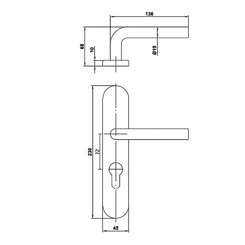 Ручки на планке AMIG мод.3PB72 нержавеющая сталь - Фото №3