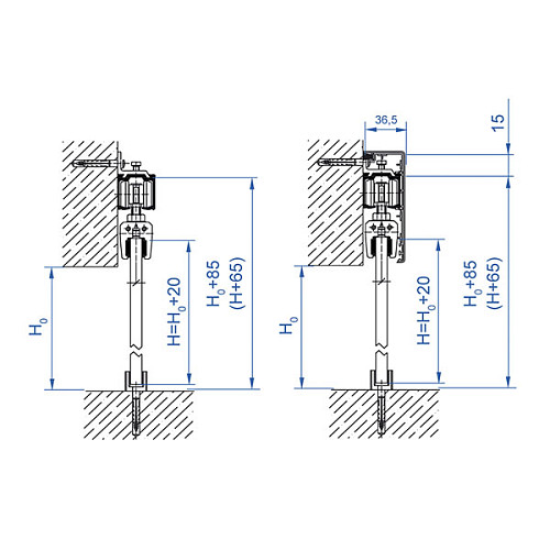 Розсувна система VALCOMP Herkules Glass HG01 довжина 2 м на 2 полотна вагою до 100 кг 8-12 мм - Фото №17