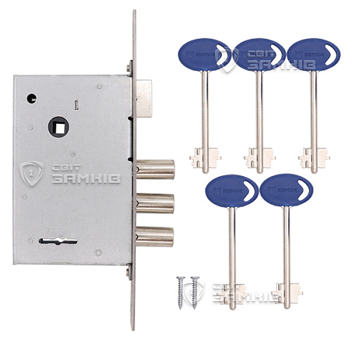 Механізм замка SHERLOCK 10.11-S (BS52*77мм) 5 ключів - Фото №4