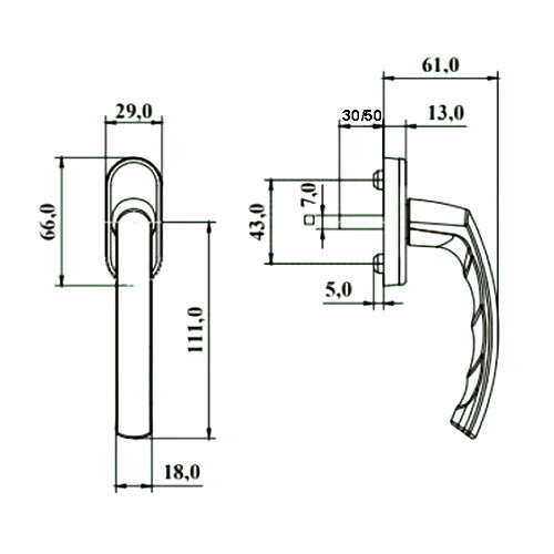 Ручка оконная ASTEX Antey WH белая - Фото №4