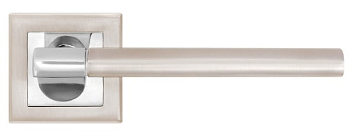 Ручки на розетте MVM/Linde A-2006 (T7-E8) SN/CP матовый никель / полированный хром - Фото №2