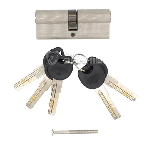 Циліндр IMPERIAL латунь 90 (45*45) нікель сатин - Фото №2