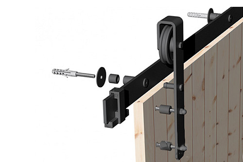 Раздвижная система MANTION Thor Loft длина 2,40 м на 1 холст до 120 кг черная - Фото №5