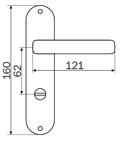 Ручки на планке BRUNO Bravo 162 WC матовая античная латунь - Фото №2