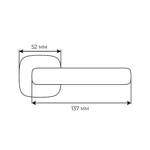 Ручки на розеті BUONELLE Urban B-21 нікель полірований - Фото №2