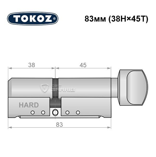 Цилиндр TOKOZ Pro400 83T (38H*45T) (H - закаленная сторона) никель матовый - Фото №8