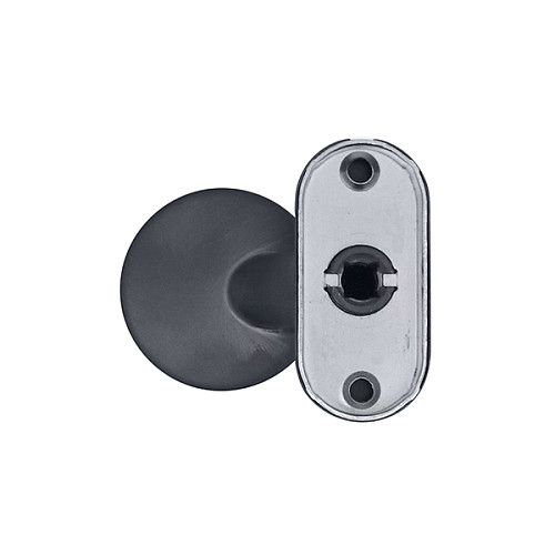 Ручки на розеті ABARO Lido FM фіксована-натискна антрацит - Фото №3