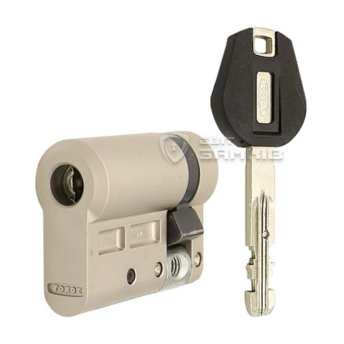 Циліндр половинка TOKOZ Pro400 78 (68H*10) (H - гартована сторона) нікель матовий - Фото №1