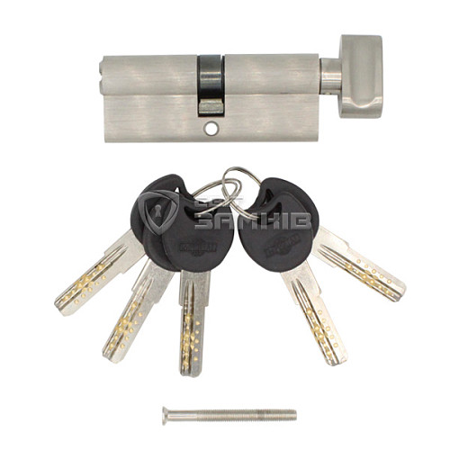 Циліндр IMPERIAL латунь 70T (30*40T) нікель сатин - Фото №3