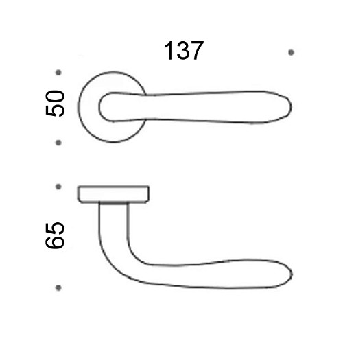 Ручки на розеті COLOMBO Robot CD41 (CD69BZGG-CD63GB) матовий хром - Фото №3